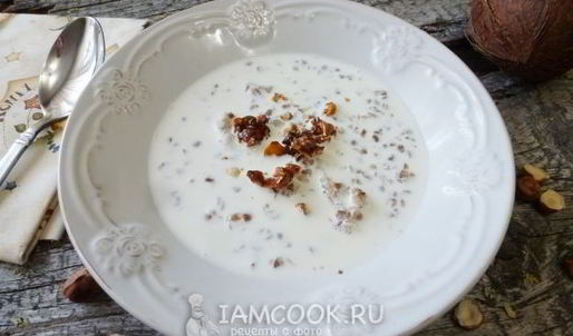 гречка с кокосовым молоком и фундуком