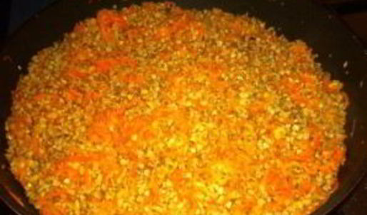 гречка с морковью