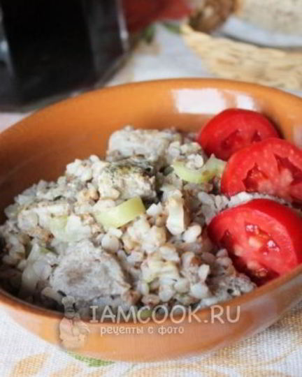 Рецепт гречки с мясом, тушеная в сметане
