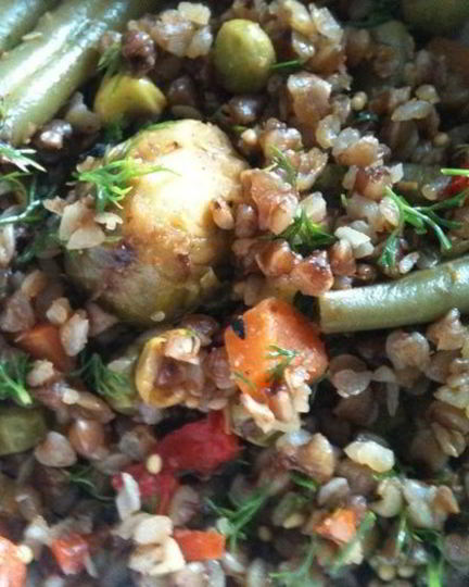 Рецепт гречки с овощами для худеющих