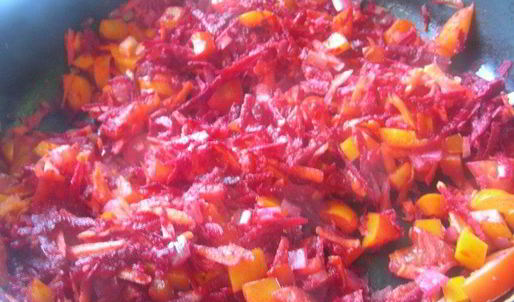 гречка с овощами и фетой