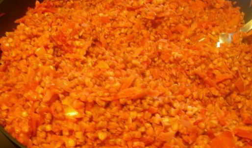 гречка с овощами и фетой