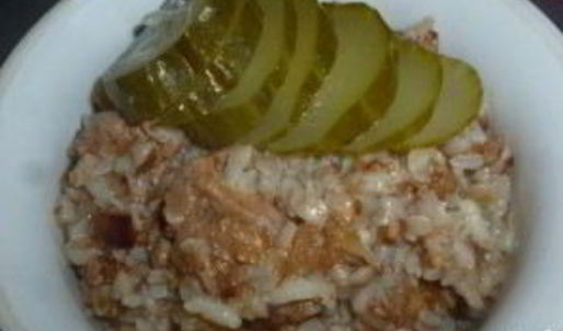 гречка с тушенкой на сковороде