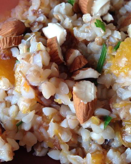 Рецепт гречневой каши на кокосовом молоке с тыквой, петрушкой и миндалем