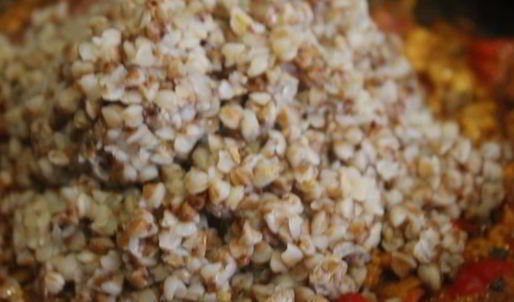 гречневая каша с болгарским перцем и фаршем