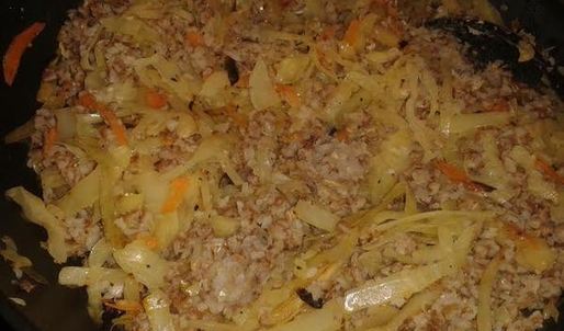 гречневая каша с капустой