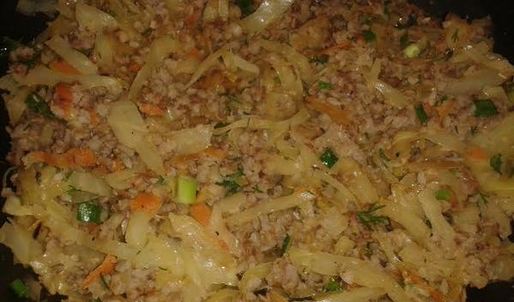 гречневая каша с капустой