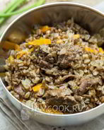 Гречневая каша с тушенкой по-армейски