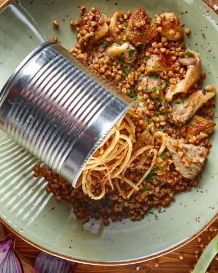 Рецепт гречневой каши с вешенками и белыми грибами