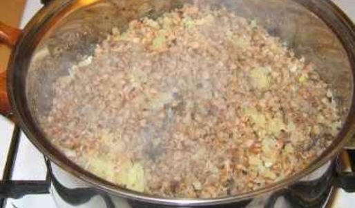 каша гречневая с белыми грибами