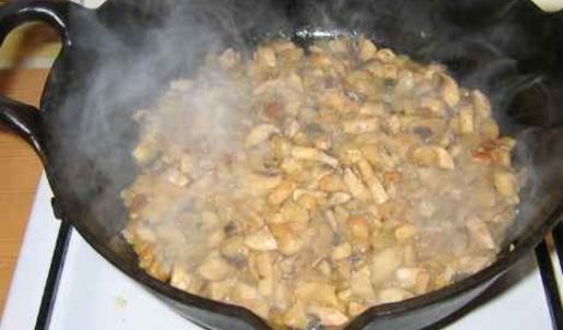 каша гречневая с белыми грибами