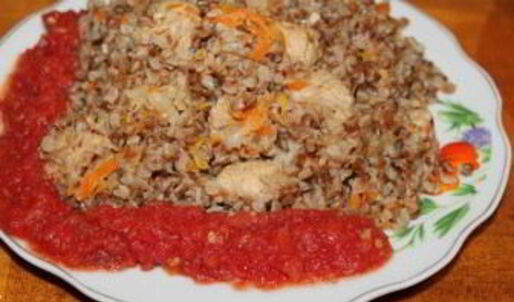 каша гречневая со свининой