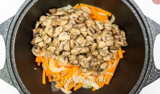 постная гречка с грибами