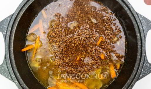 постная гречка с грибами