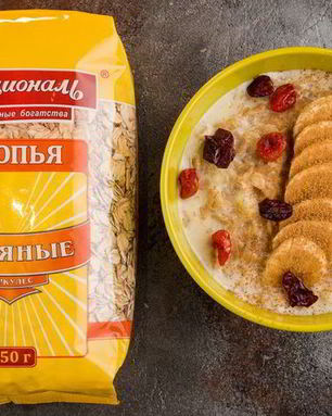 Каша Геркулес с бананом