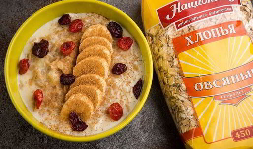 каша геркулес с бананом
