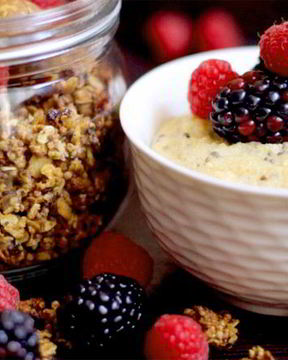 Каша из овсяных отрубей с семенами чиа