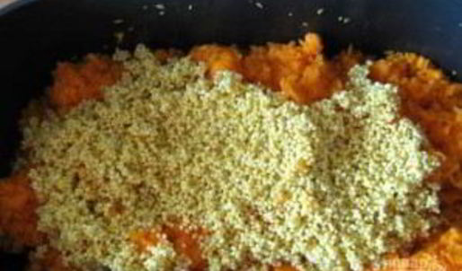 каша из тыквы с пшеном на плите