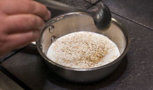 каша овсяная с жареными бананами