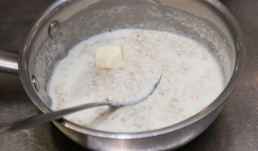 каша овсяная с жареными бананами