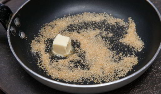 каша овсяная с жареными бананами