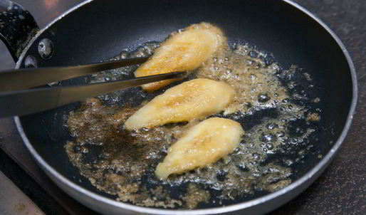 каша овсяная с жареными бананами