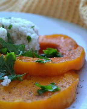 Каша с запеченной тыквой