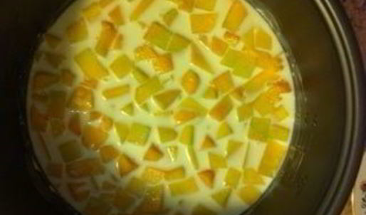 молочная каша с тыквой