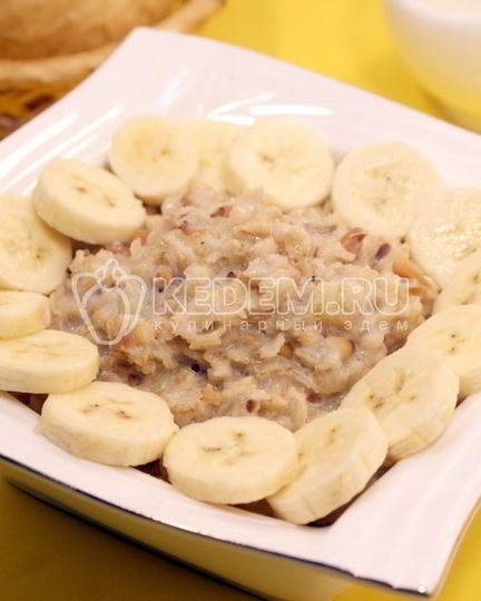 Рецепт овсяной каши с бананом