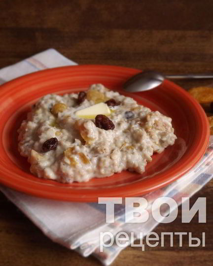 Рецепт овсяной каши с сухофруктами