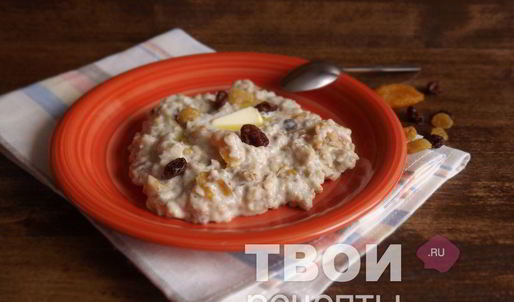 овсяная каша с сухофруктами