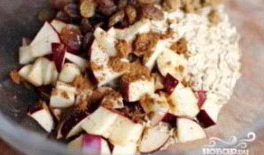 овсянка с яблоками