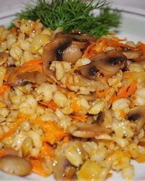 Перловая каша с грибами