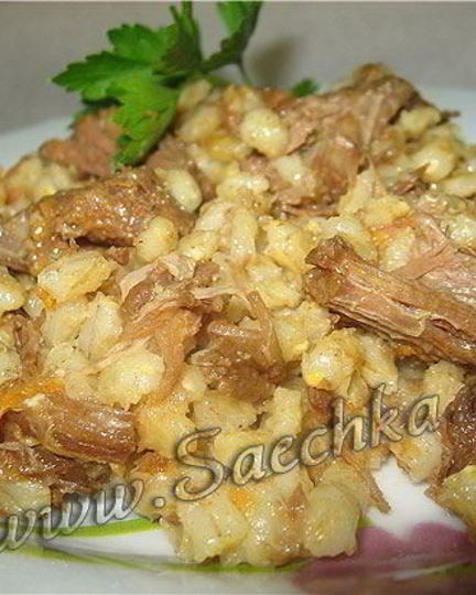 Рецепт перловки с тушенкой