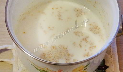 пшеничная каша на молоке