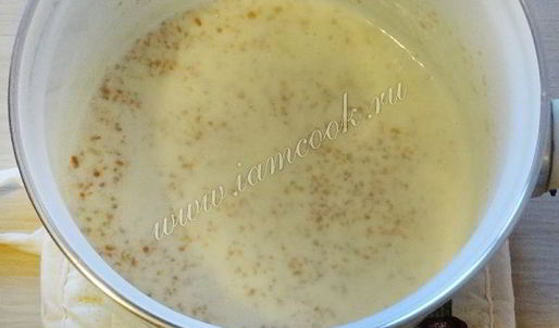 пшеничная каша на молоке