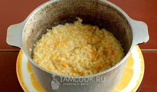 пшеничная каша с морковью и луком