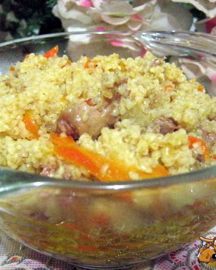 Рецепт пшеничной каши с тушеной свининой