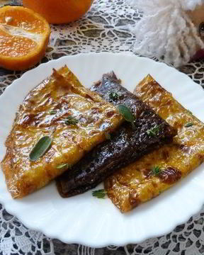 Блинчики с сиропом из цитрусовых