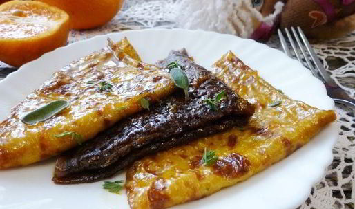 блинчики с сиропом из цитрусовых