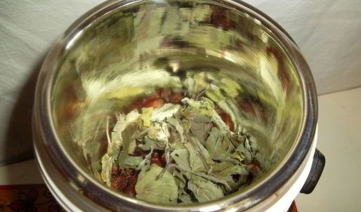 чай из плодов шиповника с мелиссой