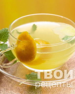 Чай с апельсином и корицей