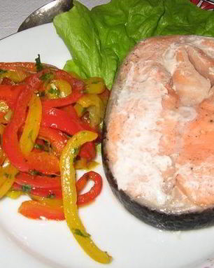 Горячая семга в собственном соку