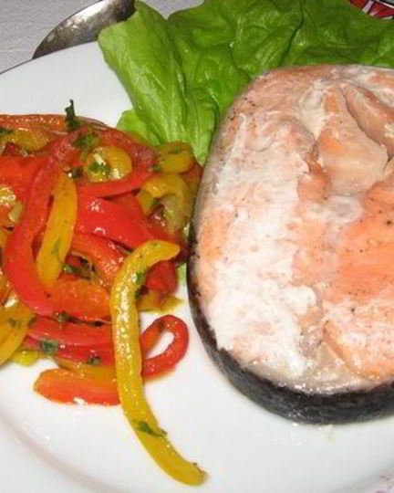 Рецепт горячей семги в собственном соку