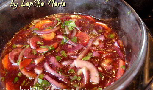 говядина тушенная с овощами