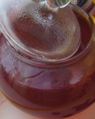 Клюквенный чай на травяном настое