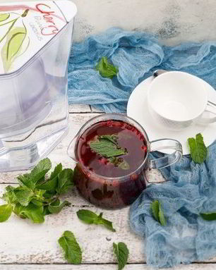 Клюквенный чай с мятой