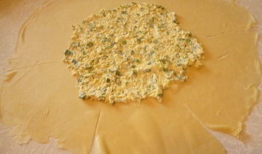 плацинды с творогом и зеленью