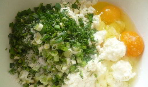 плацинды с творогом и зеленью