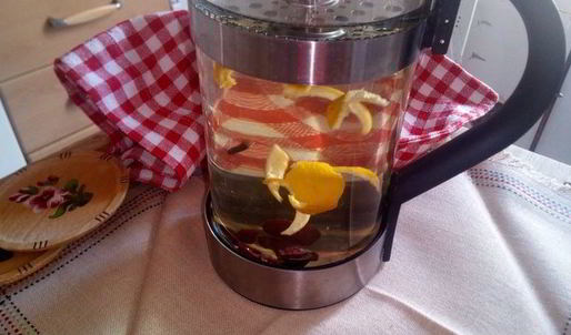 согревающий бруснично-мандариновый чай